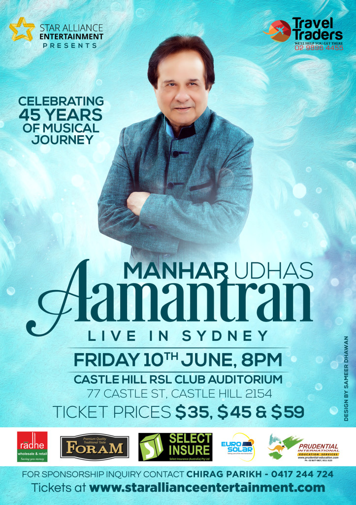Aamantran - An Evening with Manhar Udhas in Sydney