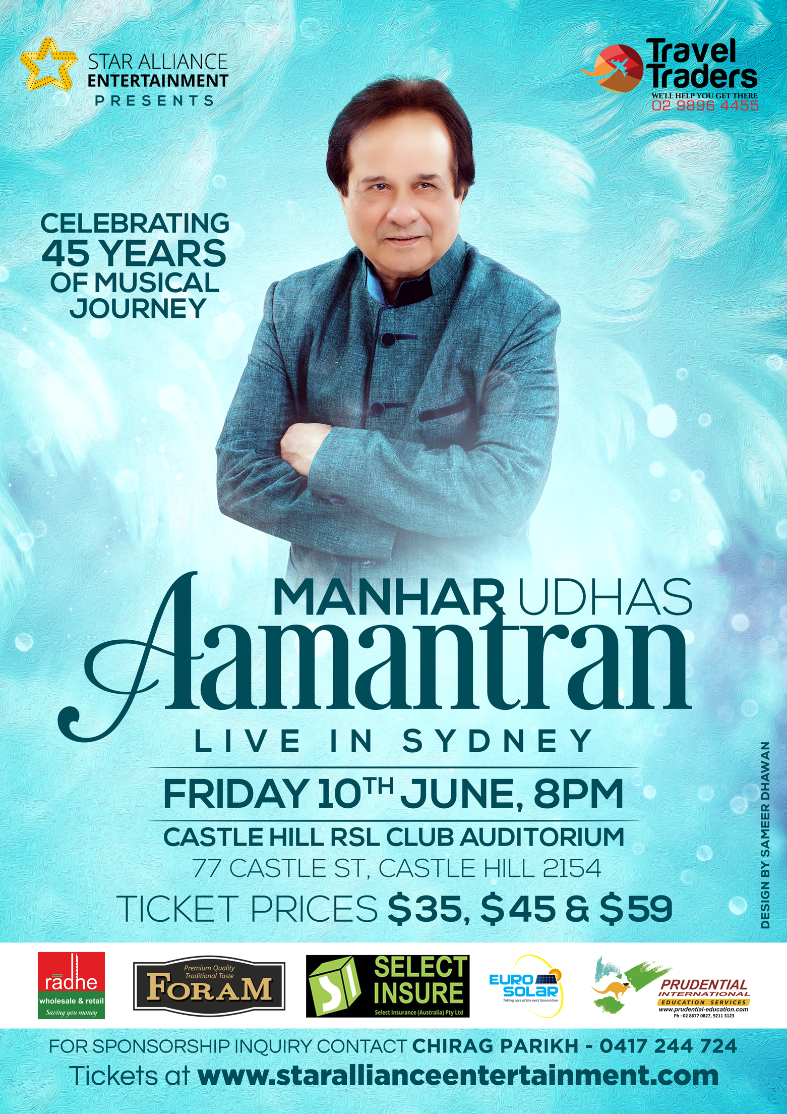 Aamantran - An Evening with Manhar Udhas in Sydney