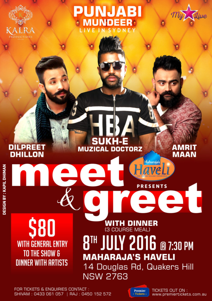 Punjabi Mundeer Meet & Greet and Live Concert in Sydney