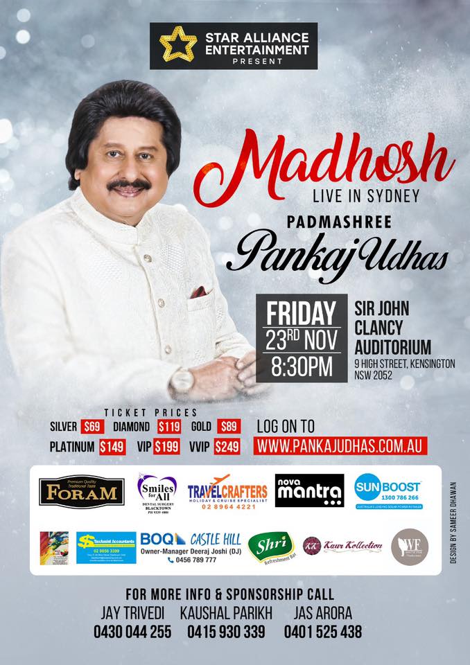 Pankaj Udhas Live in Sydney