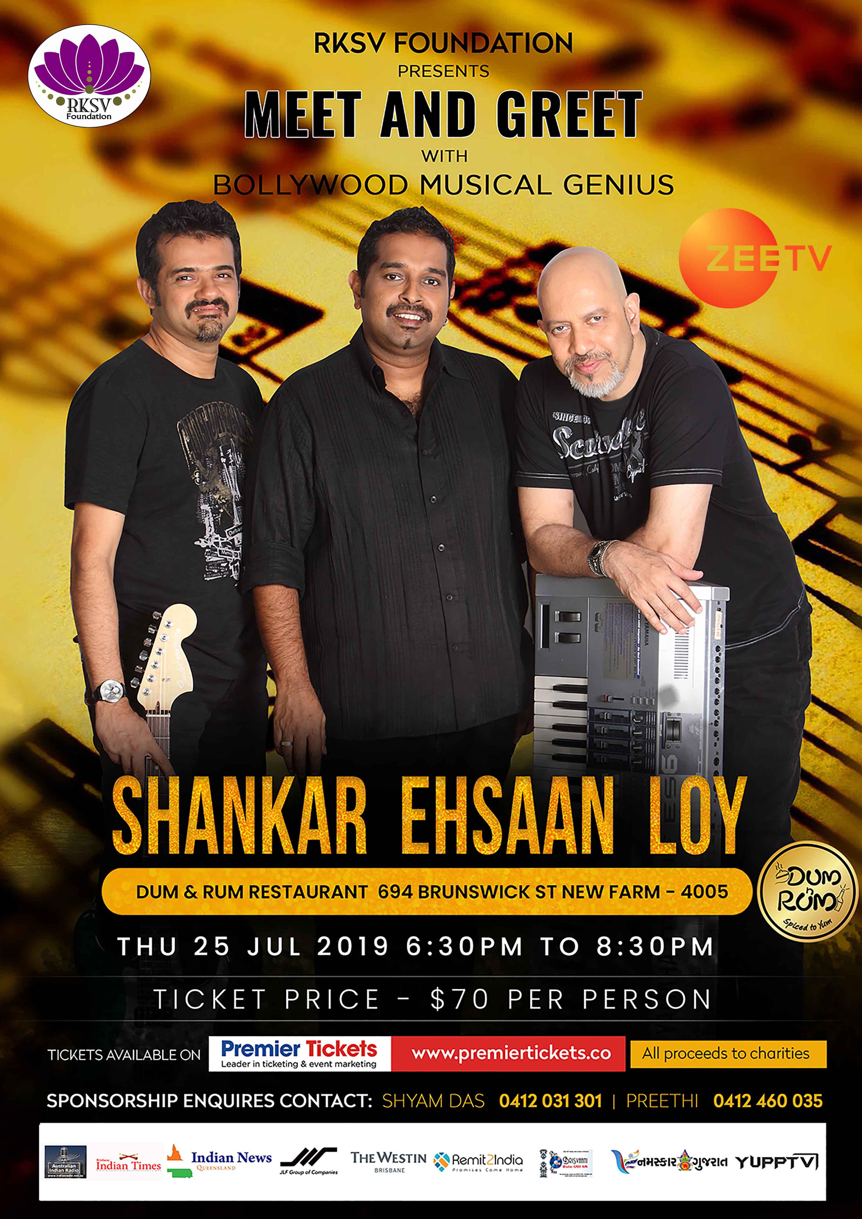 Dinner with Music Legends- Shankar Ehsaan & Loy in Brisbane Dinner with Music Legends- Shankar Ehsaan & Loy in Brisbane