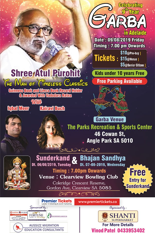 Atul Purohit Garba in Adelaide 2019