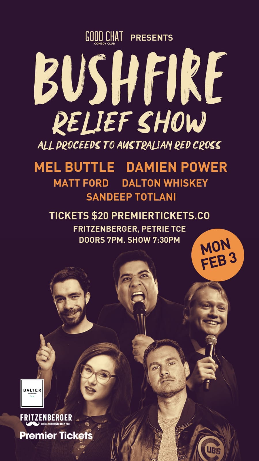 Bushfire Relief Show Brisbane - Stand up Comedy Bushfire Relief Show Brisbane - Stand up Comedy