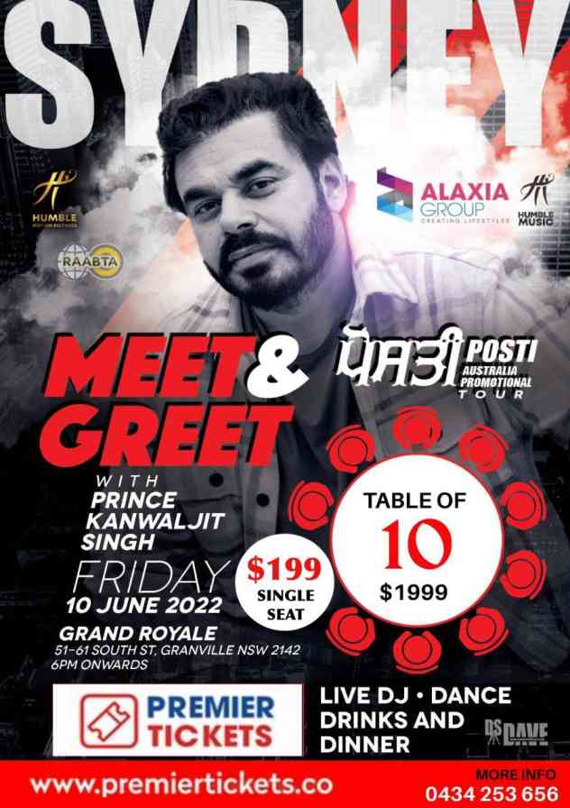 Meet & Greet with Prince KANWALJIT SINGH & Movie Premier - SYDNEY