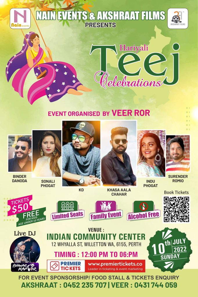 Hariyali Teej Celebrations - Perth