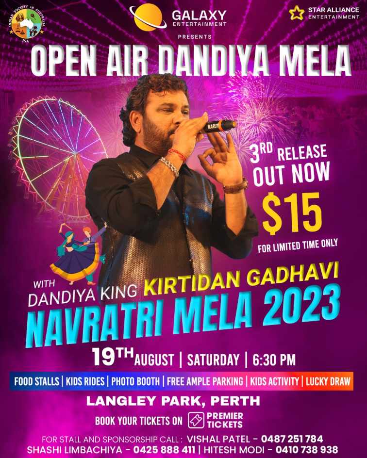 Navratri Garba 2022 with Kirtidan Gadhvi in Perth