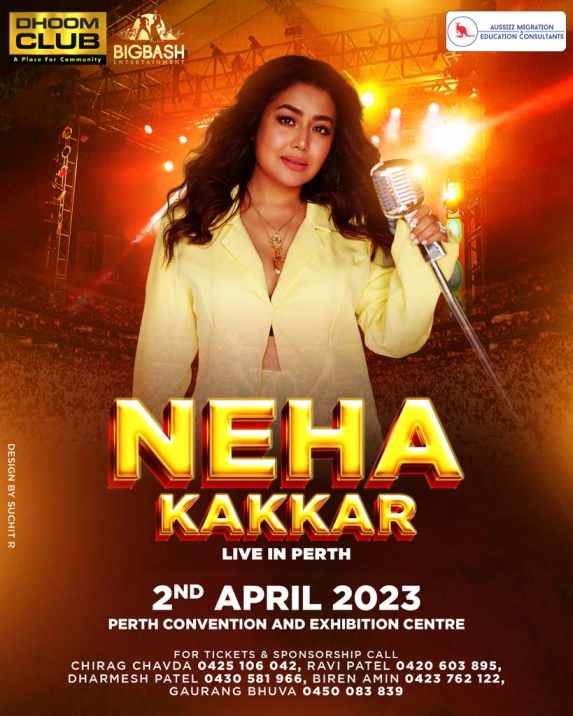 Selfie Queen Neha Kakkar Live in Concert Perth 2023