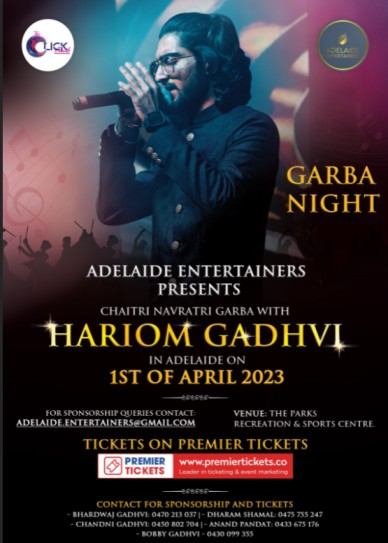 Garba Night with Hari Om Gadhvi - 2023 Adelaide Garba Night with Hari Om Gadhvi - 2023 Adelaide