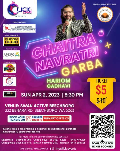 Garba Night with Hari Om Gadhvi - 2023 - Perth