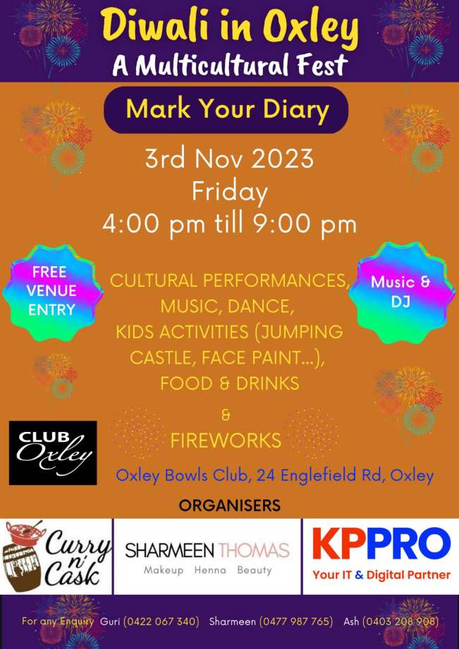 Diwali In Oxley - A Multicultural Fest 2023