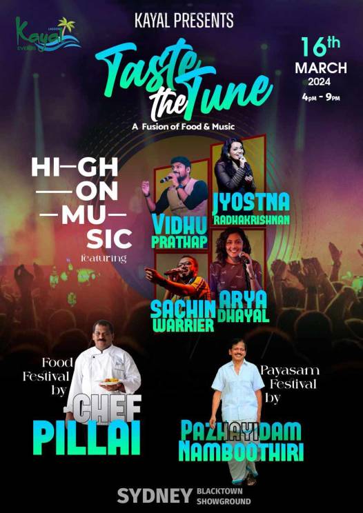 Kayal Taste The Tune - A Fusion of Food And Music (Sydney) 2023 Kayal Taste The Tune - A Fusion of Food And Music (Sydney) 2023