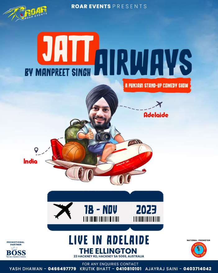 India to Adelaide Jatt Airways By Manpreet Singh India to Adelaide Jatt Airways By Manpreet Singh