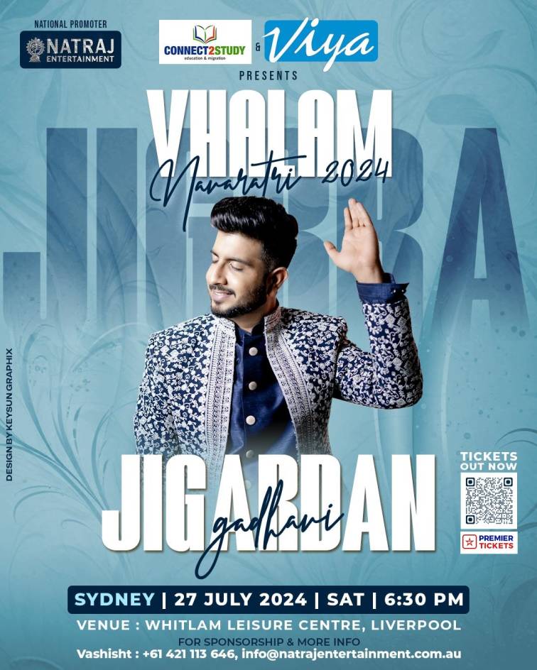 Vhalam Navratri 2024 - Jigardan Gadhavi in Sydney