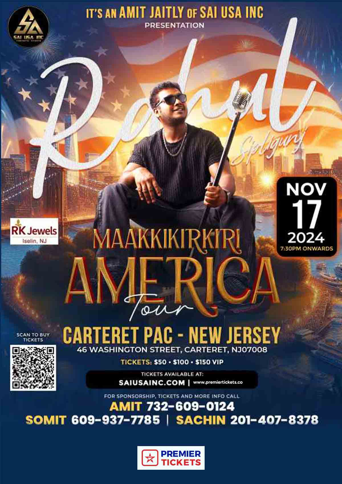 Naatu Naatu fame Rahul Sipligunj Live in Concert New Jersey - 2024