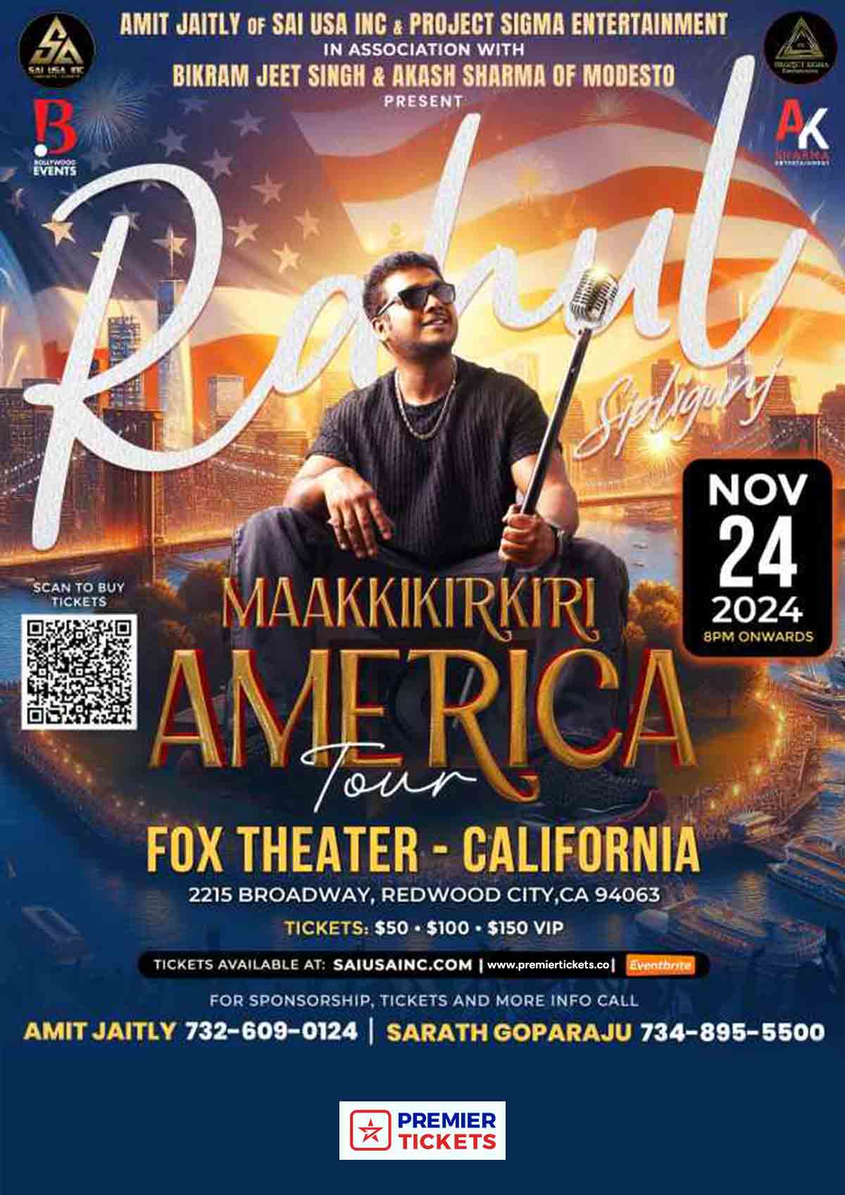 Naatu Naatu fame Rahul Sipligunj Live in Concert California - 2024 Naatu Naatu fame Rahul Sipligunj Live in Concert California - 2024