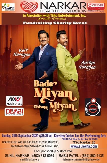 Udit Narayan & Aditya Narayan Live in Concert Los Angeles