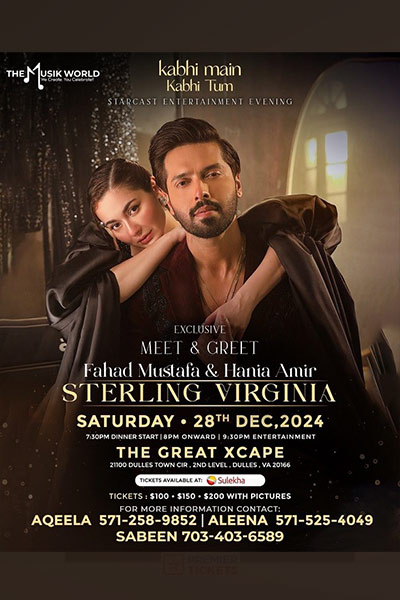 Kabhi main Kabhi Tum with Fahad Mustafa & Hania Amir in Virginia 2024