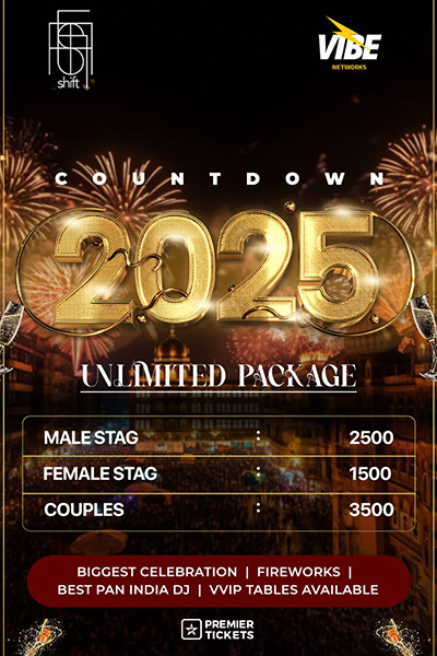 NYE Countdown 2025 at Shift Lounge – Singasandra