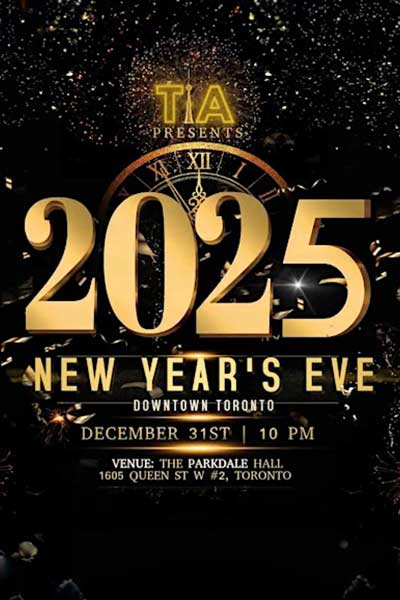 NYE 2025: Biggest Bollywood Party: Dec 31 (Downtown Toronto) | 1000+ People