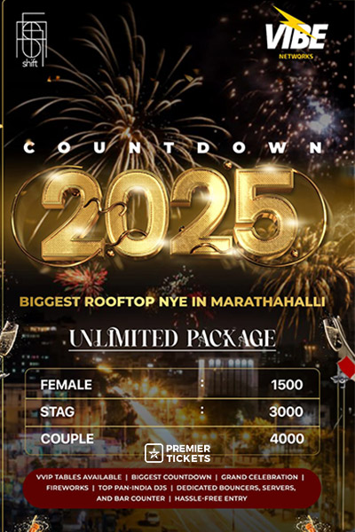 NYE Countdown 2025 - Shift Lounge Marathahalli