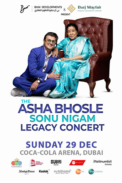 The Asha Bhosle And Sonu Nigam Legacy Concert in Dubai The Asha Bhosle And Sonu Nigam Legacy Concert in Dubai