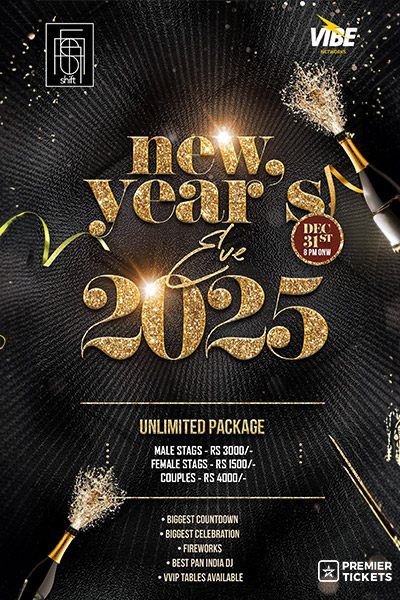 NYE BASH 2025 -Shift Lounge – HSR Layout