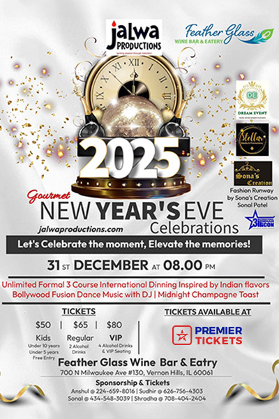 New Year 2025 Gourmet Dance Party & Celebrations