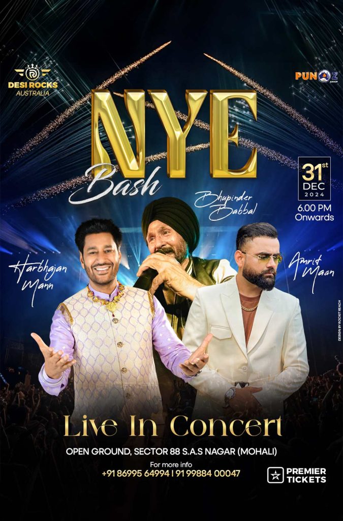 NYE Bash with Ft. Harbhajan Mann, Amrit Maan & Bhupinder Babbal in Mohali