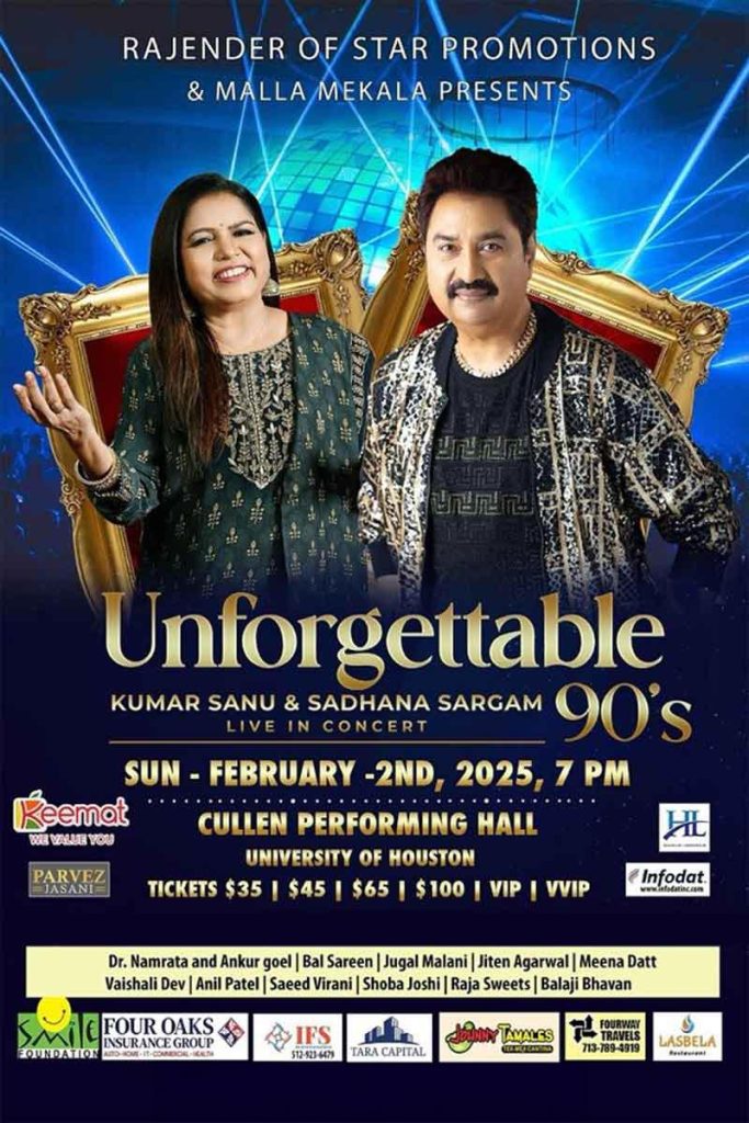Unforgetable 90s Kumar Sanu & Sadhna Sargam Live in Concert Houston