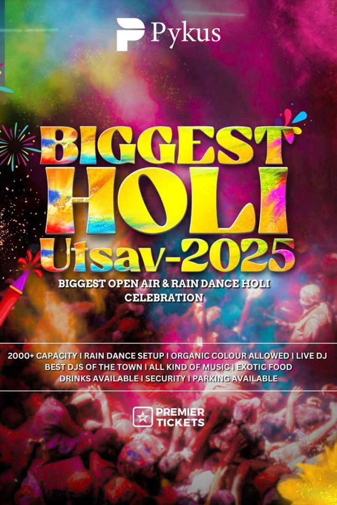 Biggest Holi Utsav -2025 Open Air and rain dance celebration - 16th March Biggest Holi Utsav -2025 Open Air and rain dance celebration - 16th March