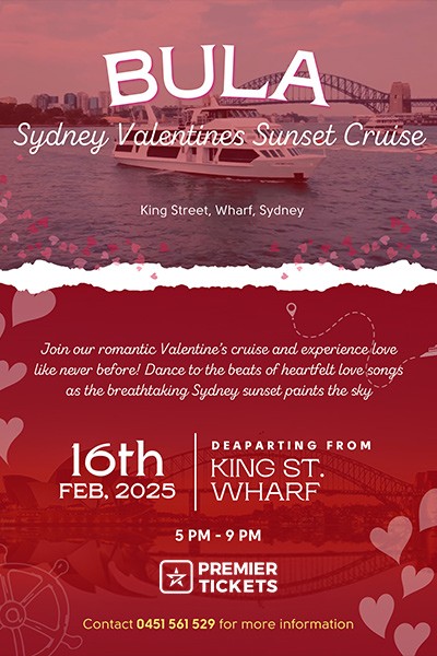 Bula Sydney Valentines Sunset Cruise 2025 Bula Sydney Valentines Sunset Cruise 2025
