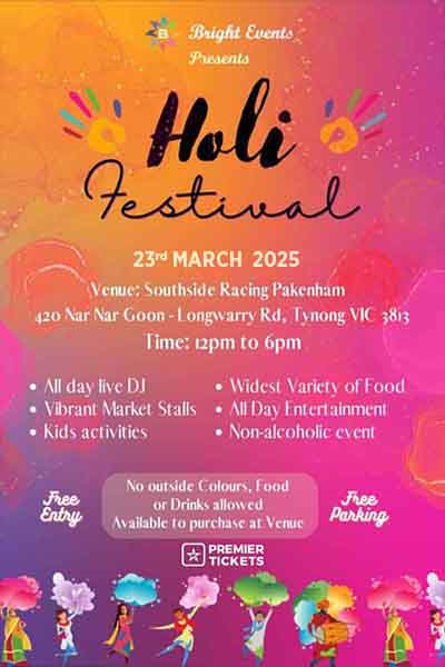 Holi Festival 2025 - Melbourne Holi Festival 2025 - Melbourne
