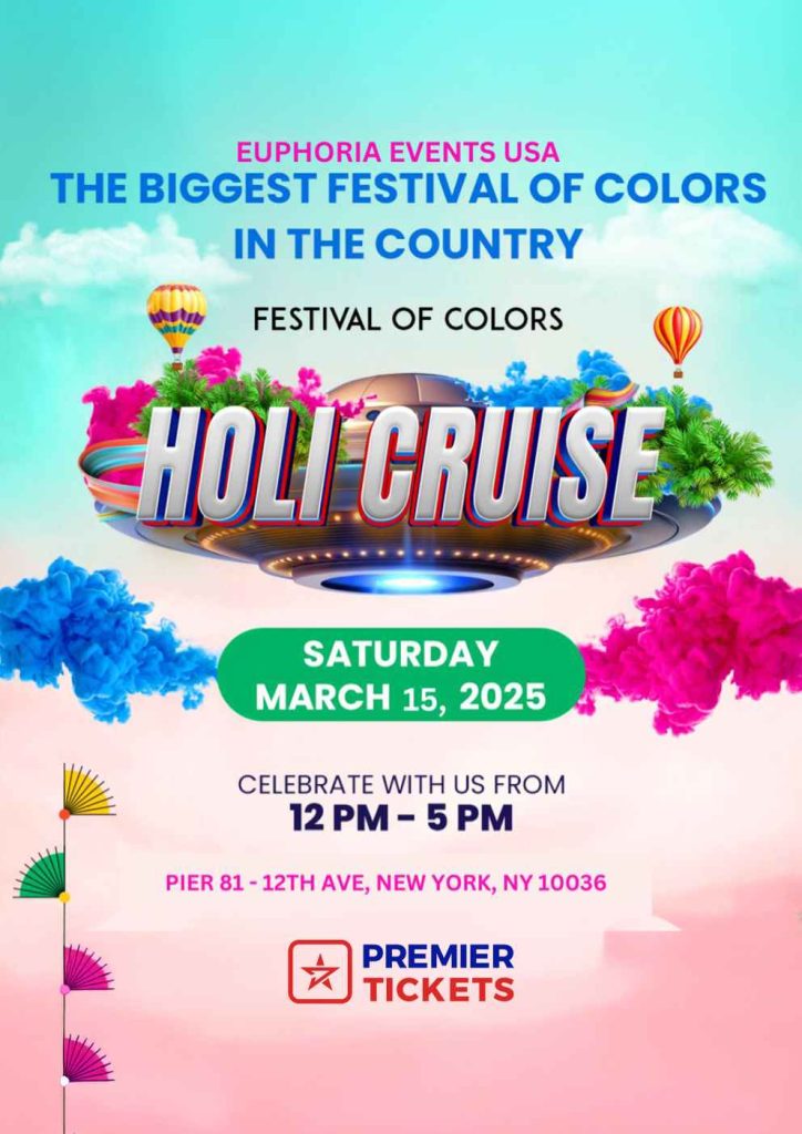 HOLI CRUISE NYC - FESTIVAL OF COLORS CRUISE PARTY 2025
