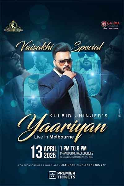 Kulbir Jhinjers Yaariyan 2025 - Live in Melbourne (Cranbourne)