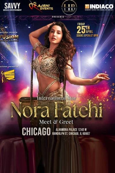 Nora Fatehi Live at Alhambra Palace : Chicago 2025