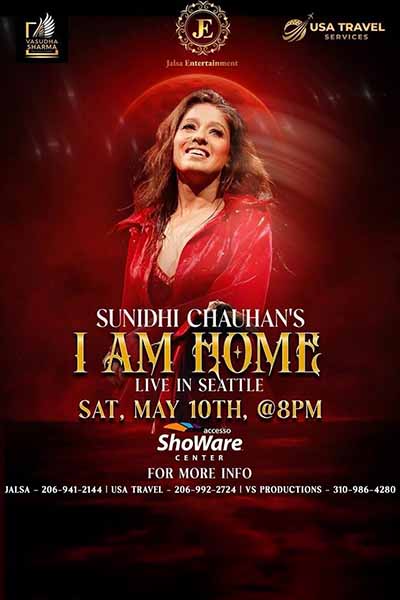 Sunidhi Chauhan Live in Seattle 2025 – I AM HOME Tour