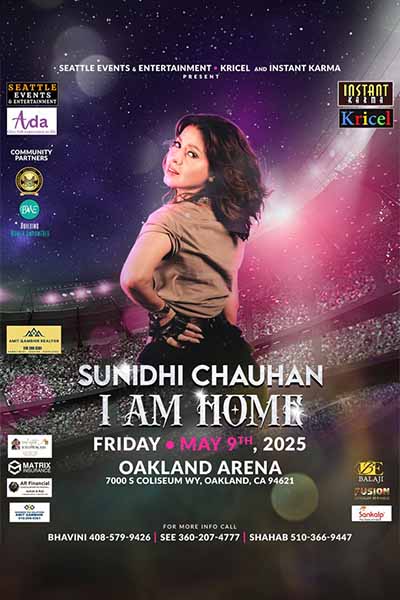 Sunidhi Chauhan – I AM HOME Tour Live in Oakland 2025