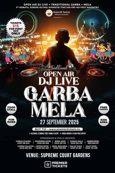 Open Air Live Garba and Mela 2025 in Perth