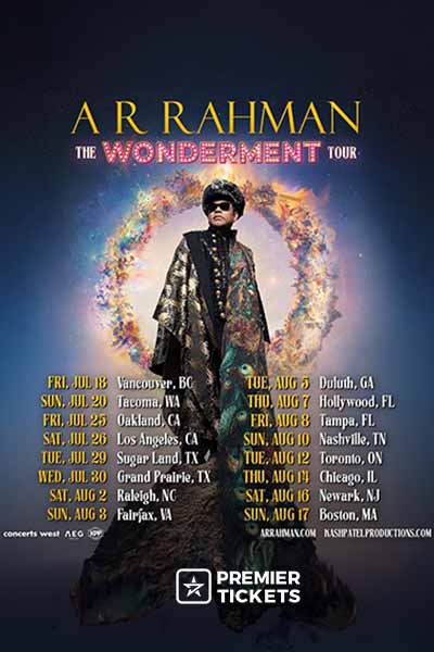A R RAHMAN - The Wonderment Tour CANADA 2025