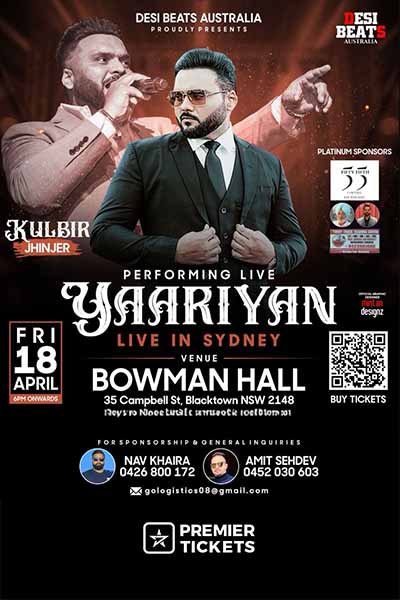 Kulbir Jhinjers YAARIYAN 2025 - Live In Sydney 2025