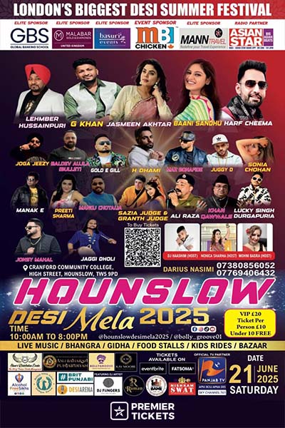 HOUNSLOW DESI MELA 2025 – LONDON’S BIGGEST DESI SUMMER FESTIVAL