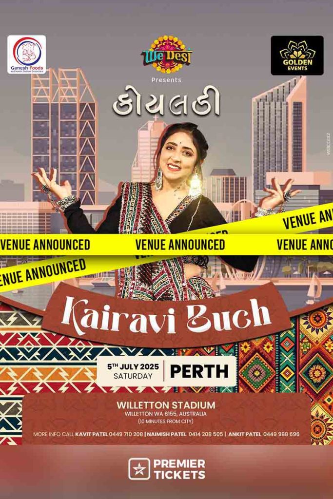 Raas Garba 2025 with Kairavi Buch Live in Perth