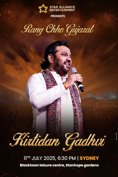 Rang Chhe Gujarat 2025 by Kirtidan Gadhvi in Sydney