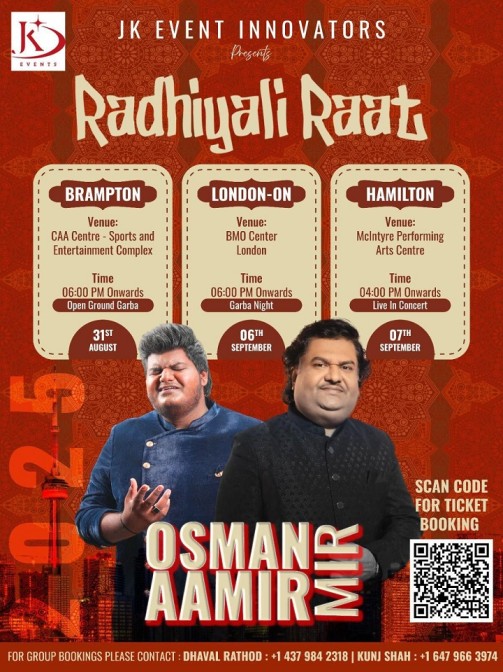 Radhiyali Raat with Aamir & Osman Mir Live In Brampton 2025