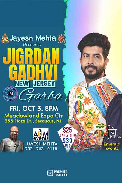 Vhalam Navratri 2025 With Jigardan Gadhavi in New Jersey