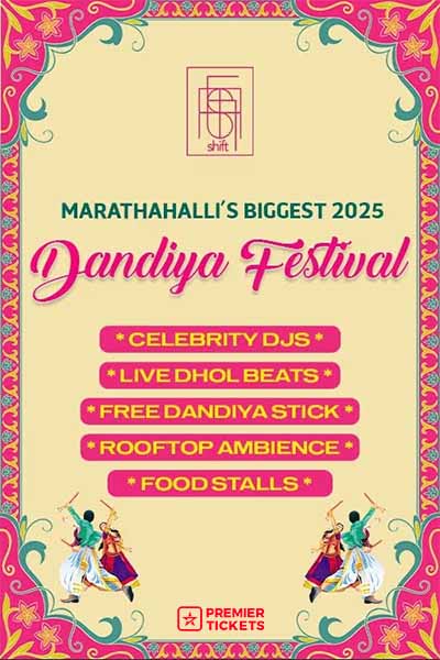 Marathahalli Luxurious Dandiya at Shift Rooftop – 2025