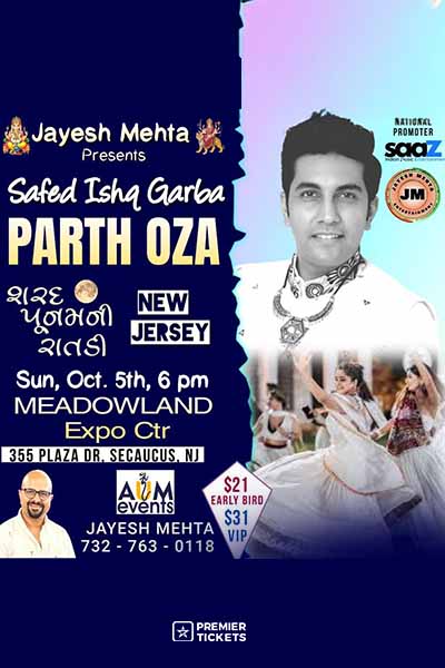 Safed Ishq Garba by Parth Oza 2025 in New Jersey