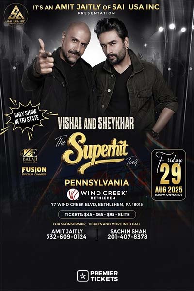 Vishal and Sheykhar Live in Pennsylvania 2025