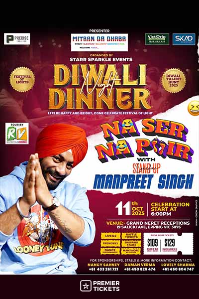 Diwali Dinner Night & Standup Ft. Manpreet Singh - Melbourne 2025