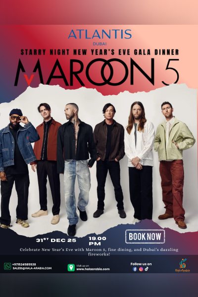 New Year’s Eve Gala Dinner Under The Stars Featuring Maroon 5 In Dubai 2025